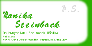 monika steinbock business card